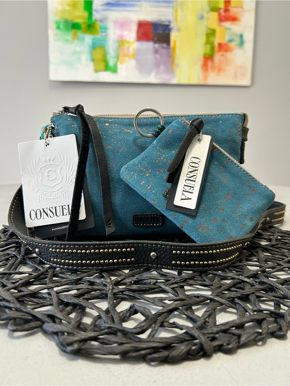 NEW CONSUELA Nilo Midtown Crossbody & Pouch in Slate Blue